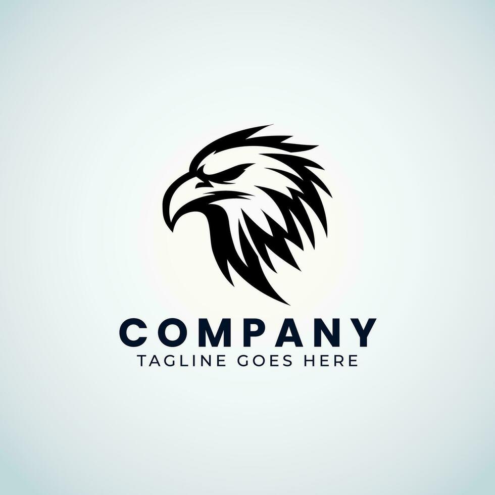 Eagle Logo Design , Minimal Eagle Face Logo template vector