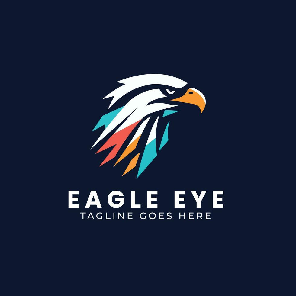 Eagle Logo Design , Minimal Eagle Face Logo template vector