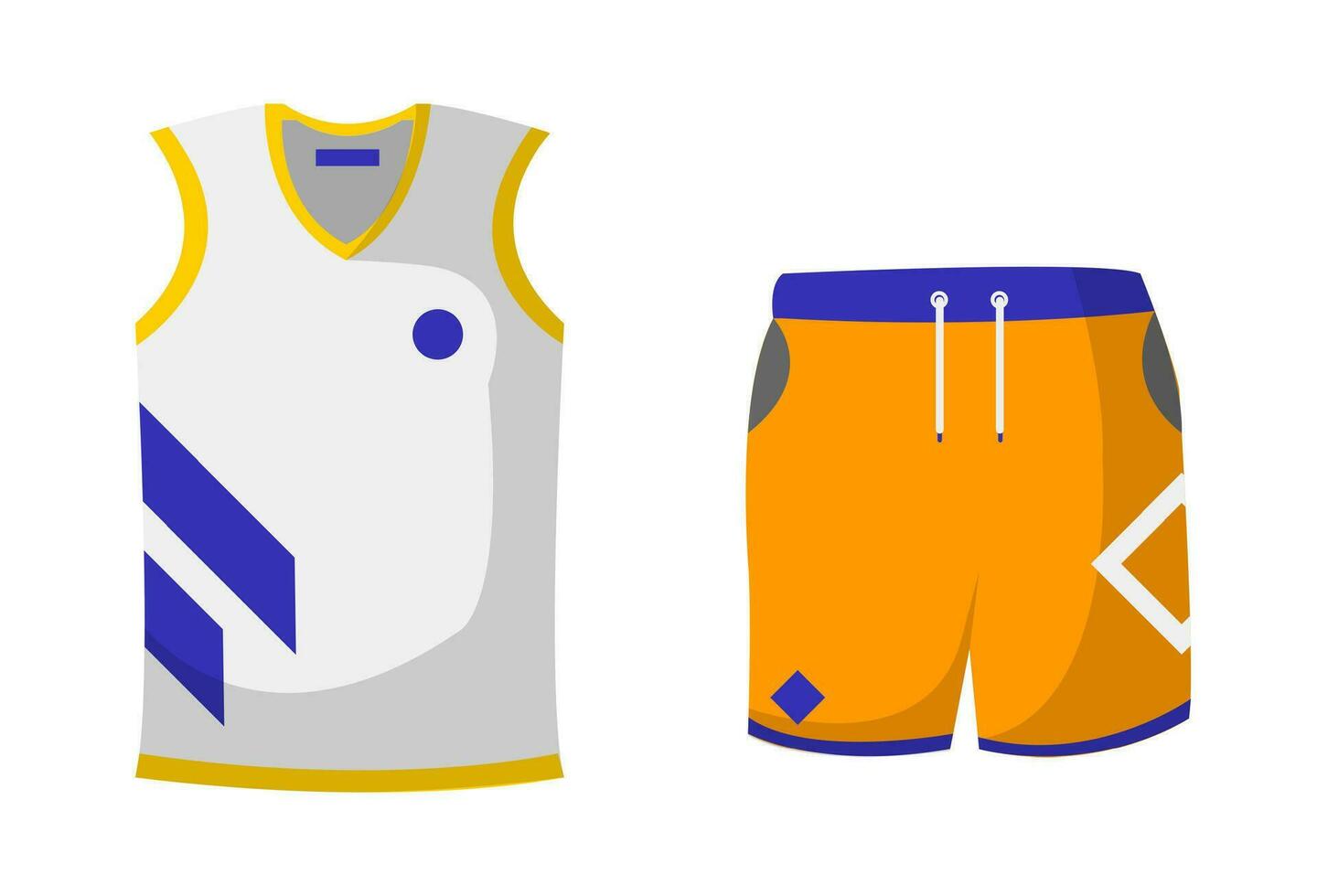 Football team uniform, shorts and tshirt vector