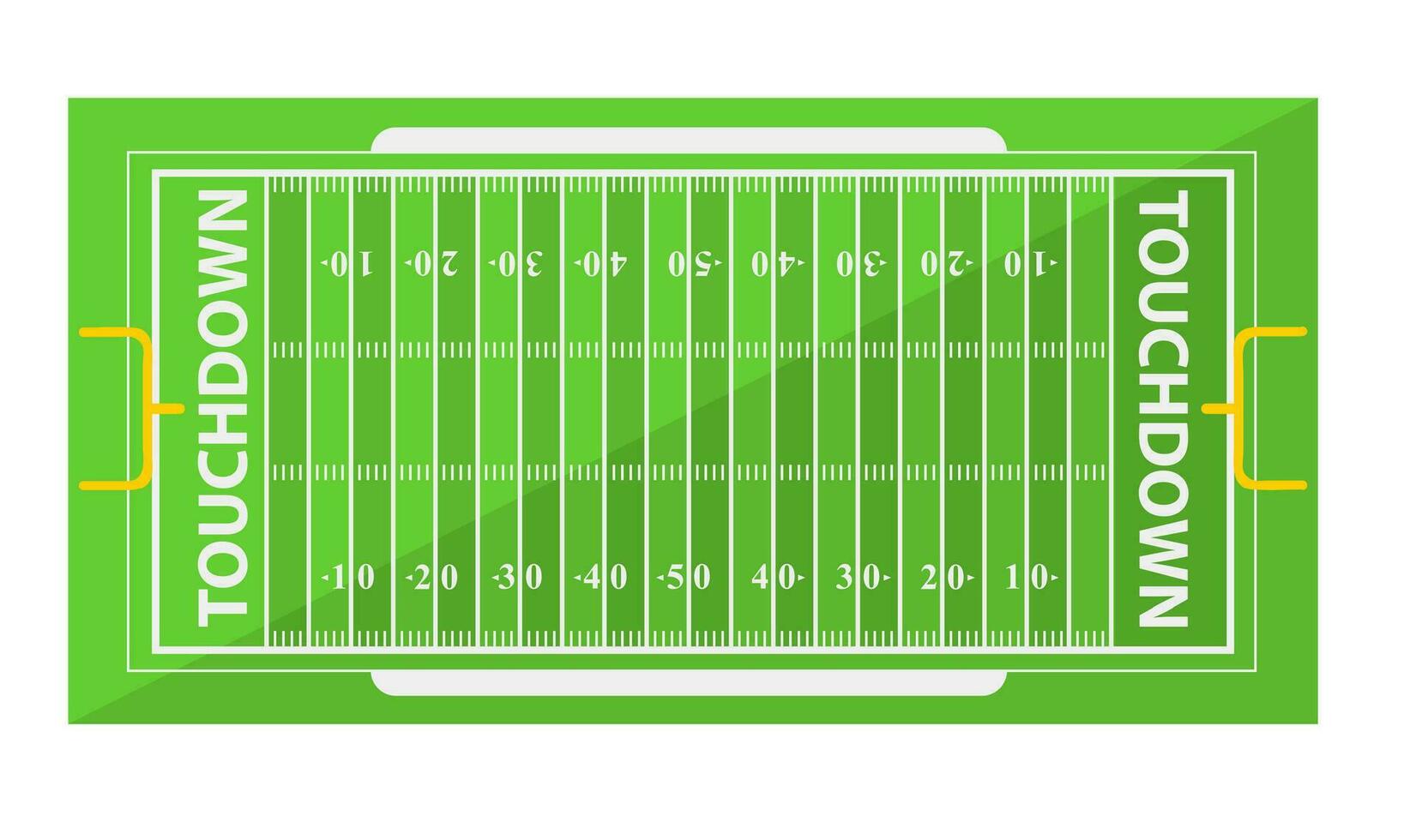 americano fútbol americano o rugby campo con aterrizaje vector