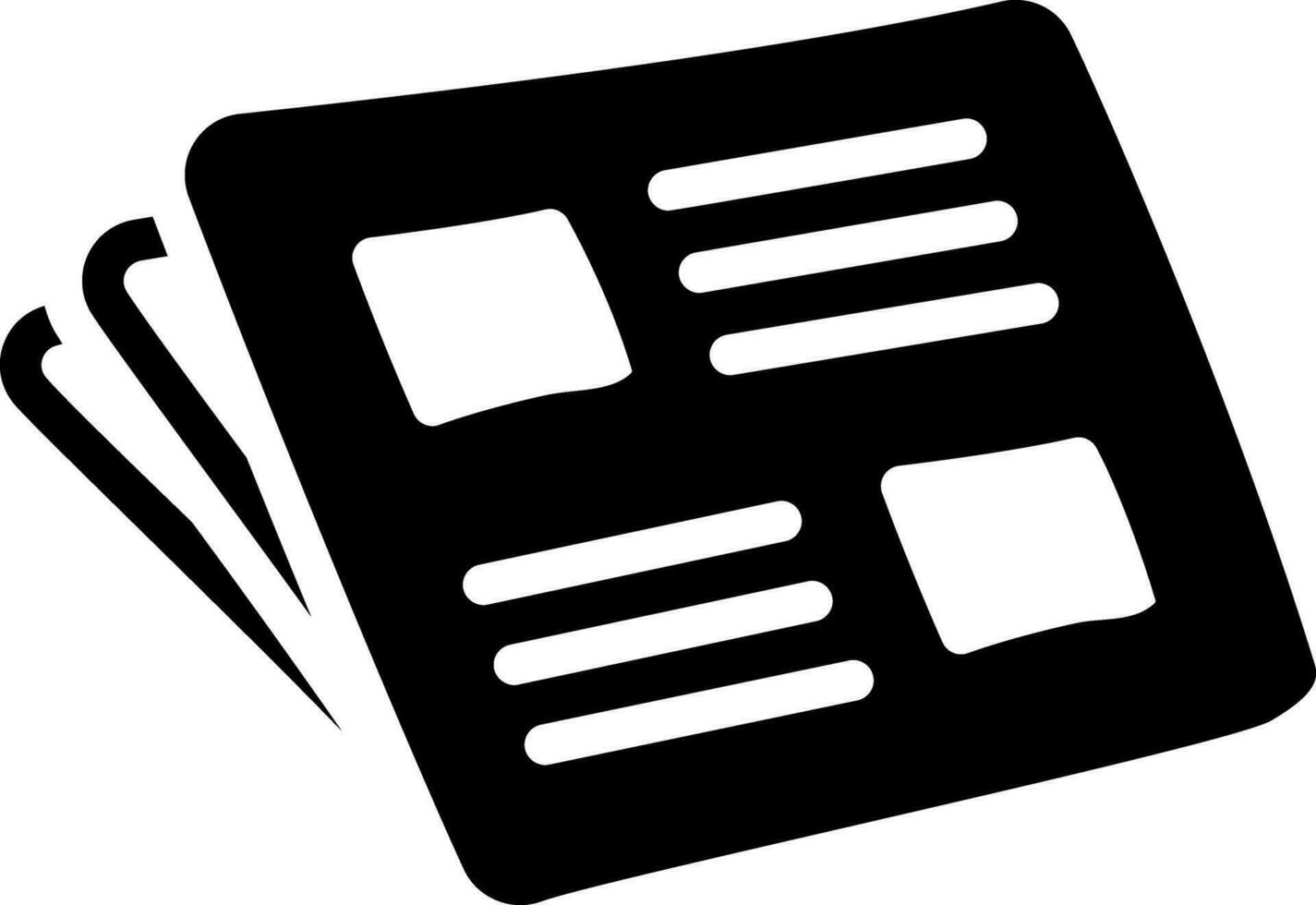 solid icon for gazette vector