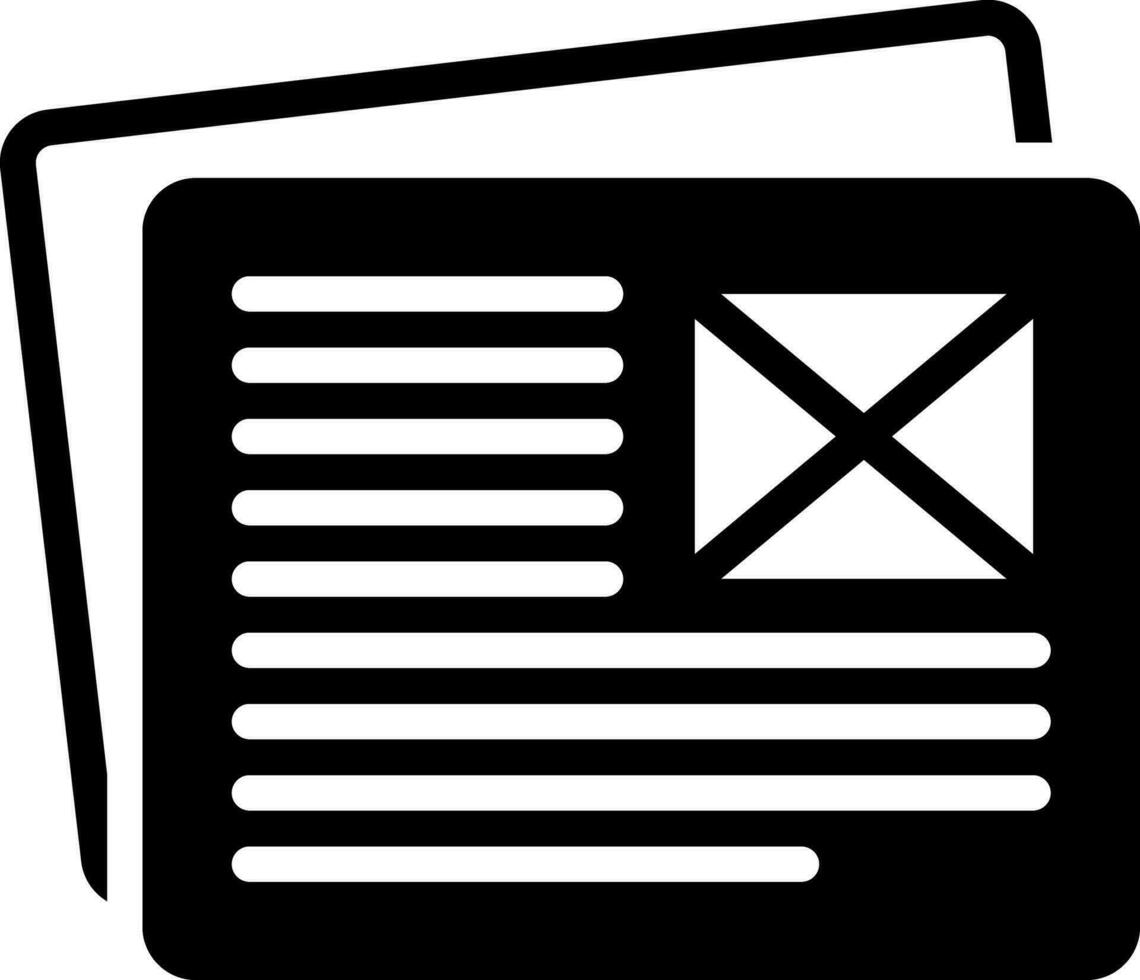 solid icon for gazette vector