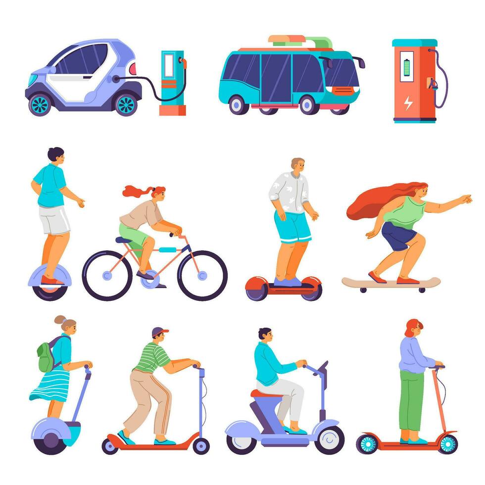 Eco transport and means of communication vector