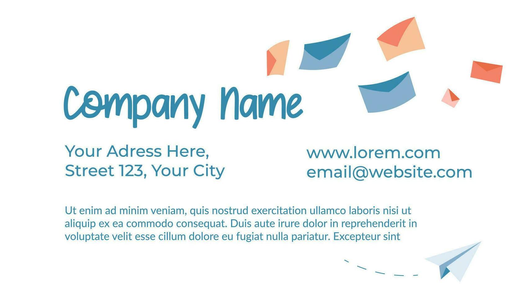 Delivery service or mail courier express card vector
