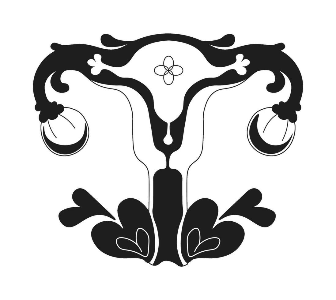 Motherhood and maternity, woman uterus vector