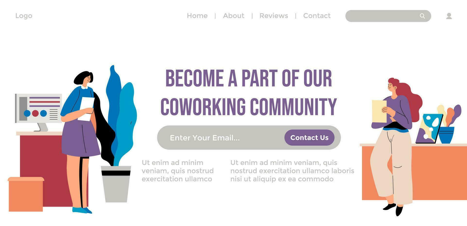 Become a part of our coworking community vector