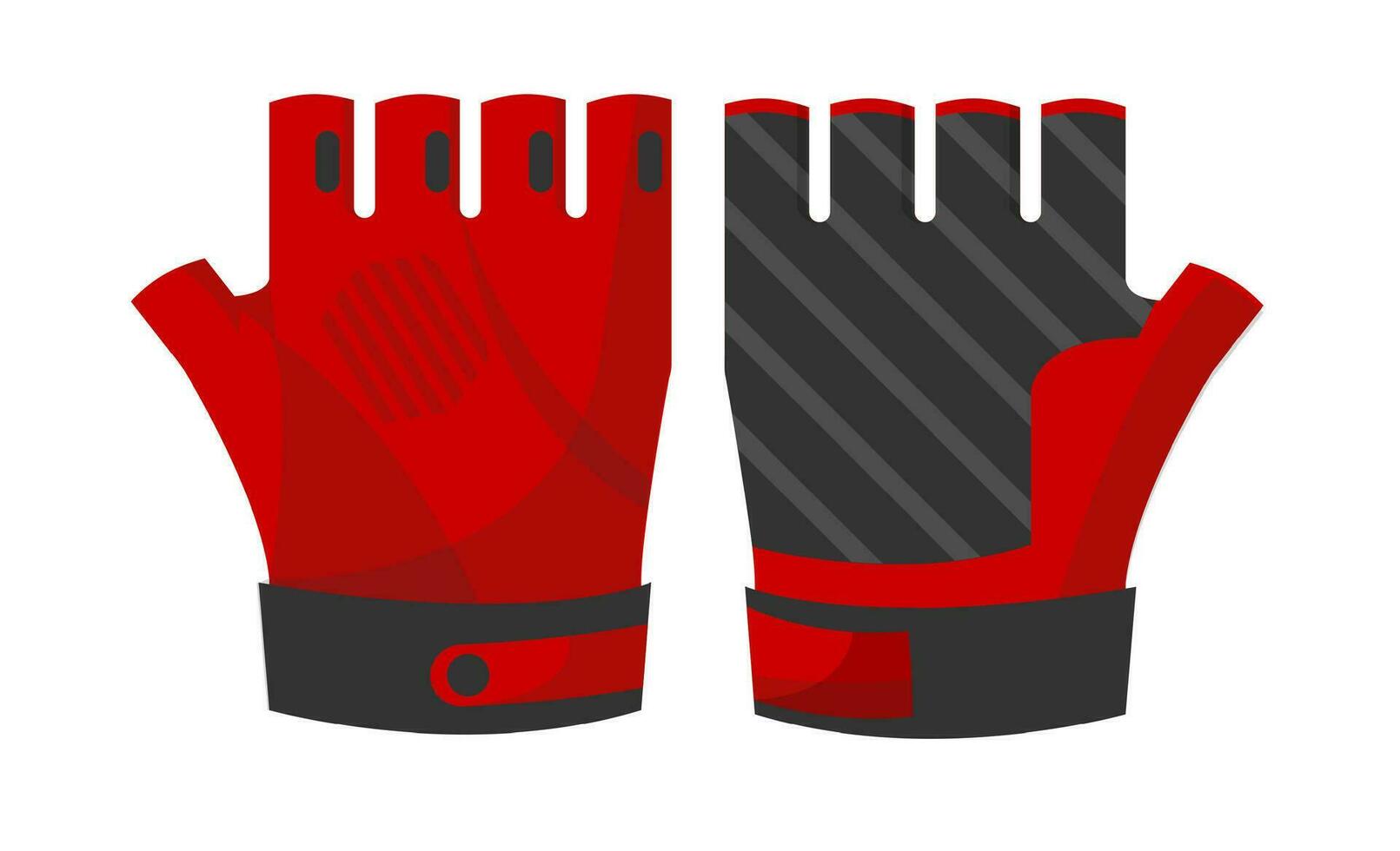 Barbell gloves heavy lifters, sports accessories vector