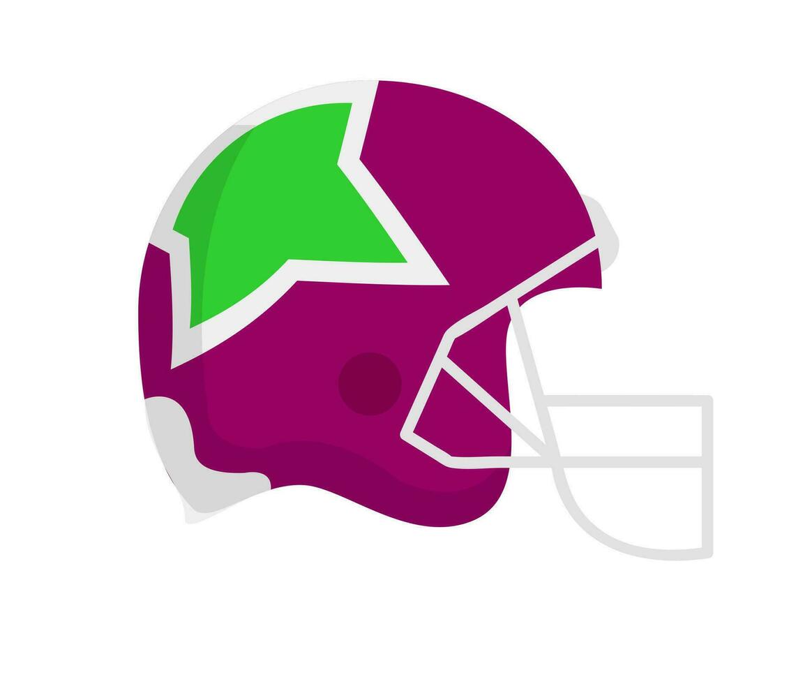 Rugby American football helmet for game players vector