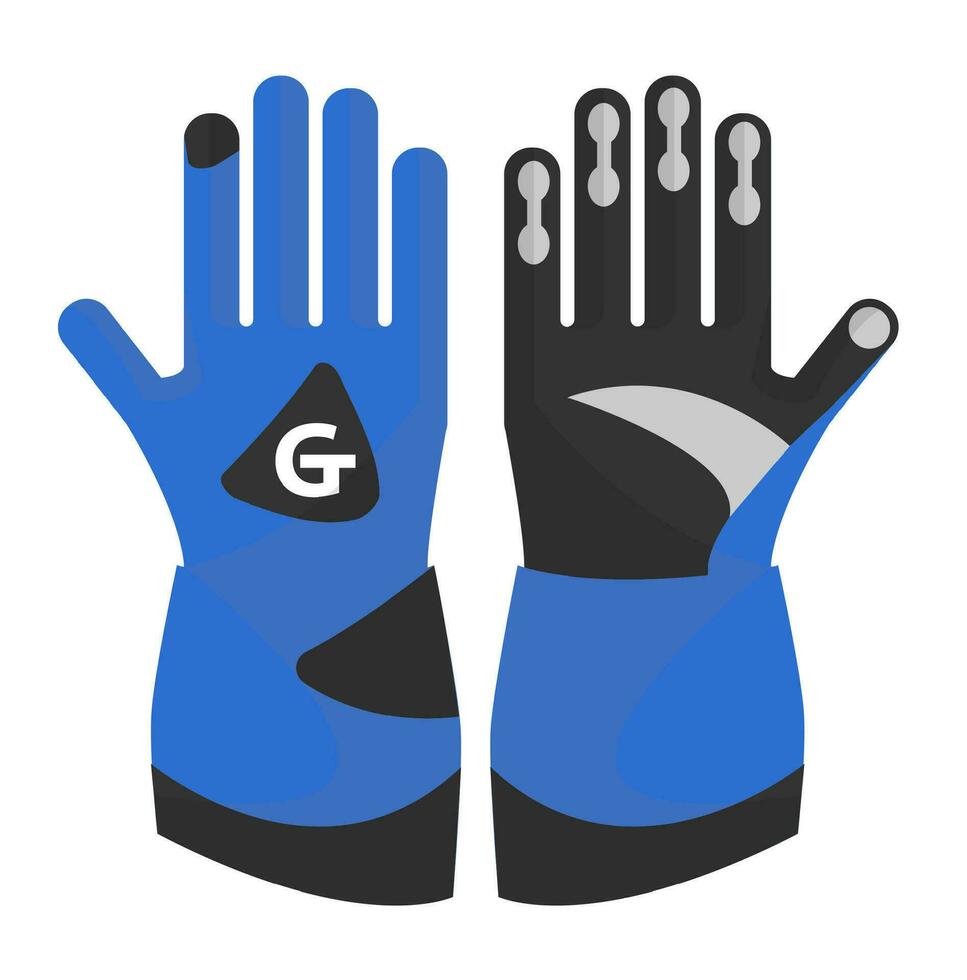 Gloves of race car driver, sports clothes wear vector