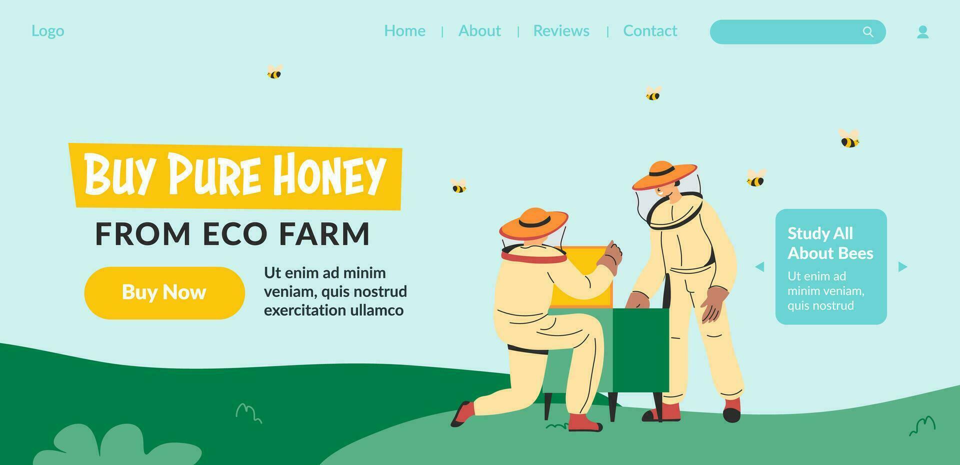 Buy pure, unadulterated honey from an organic farm vector