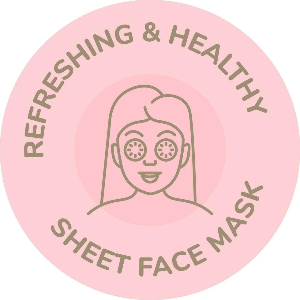 Refreshing and healthy face mask, logotype label vector