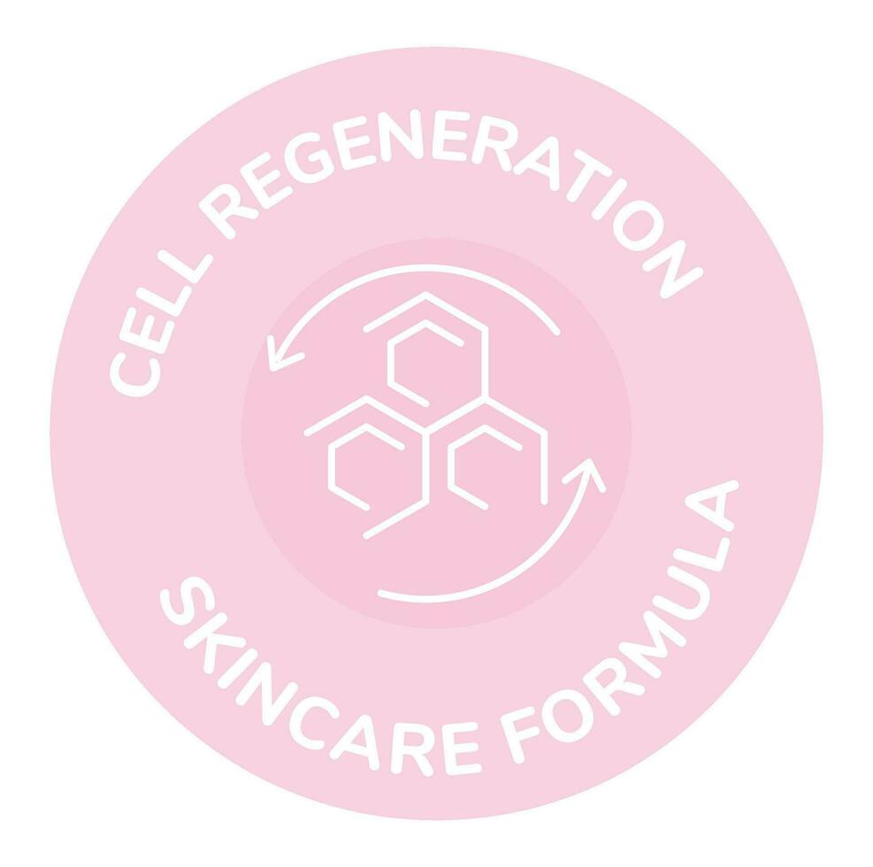 Cell regeneration, skincare formula for faces vector