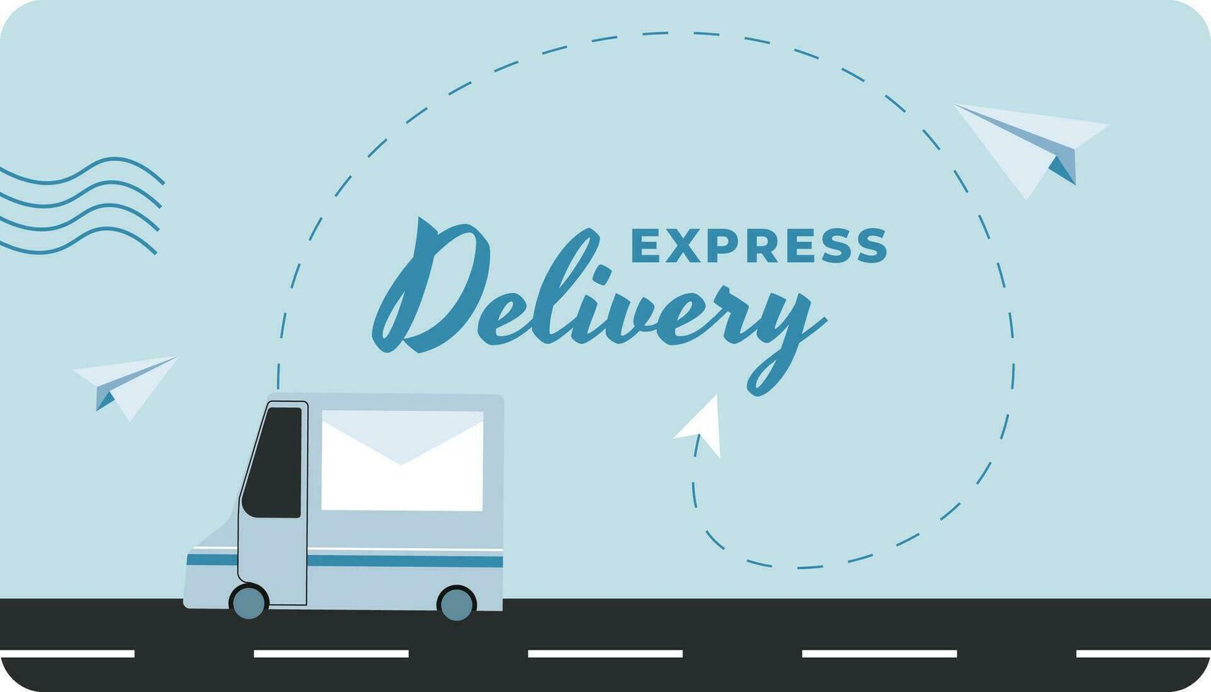 Express delivery, courier services for clients vector