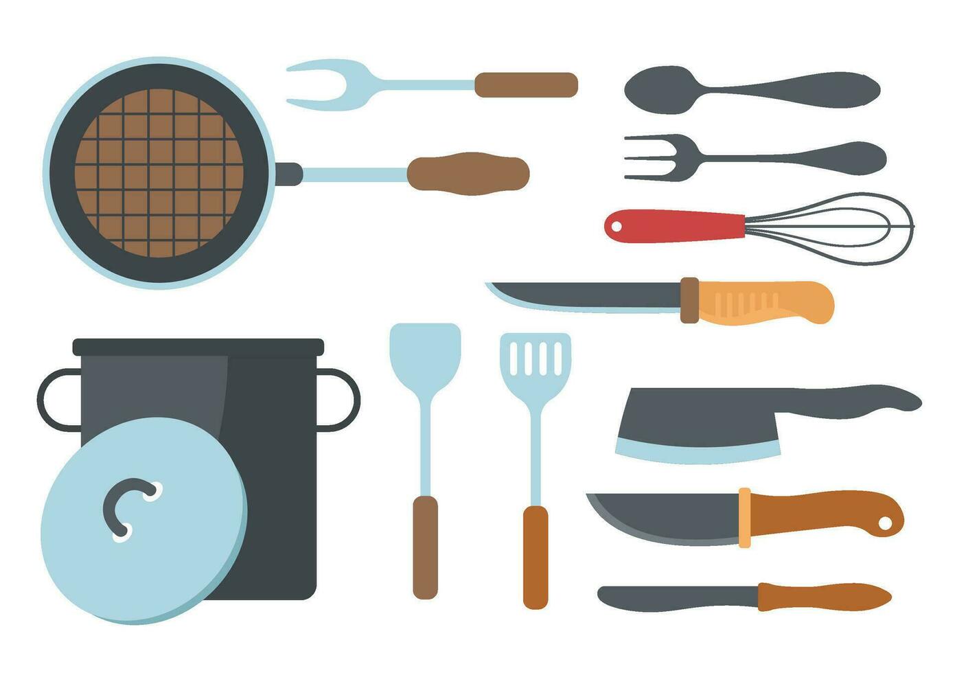 Kitchen utensils, specialized tools, food making vector