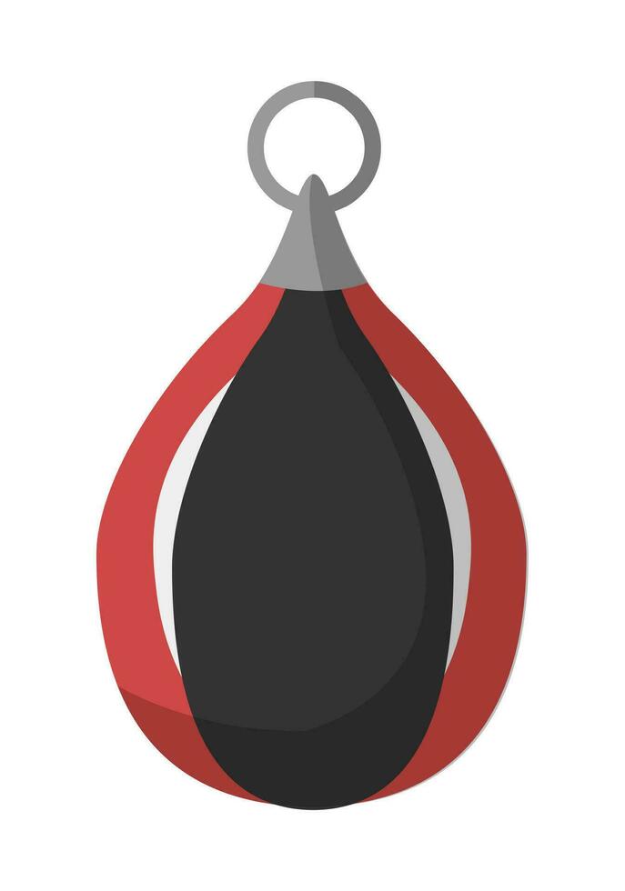 Boxing punching bag, sports and hobbies activities vector