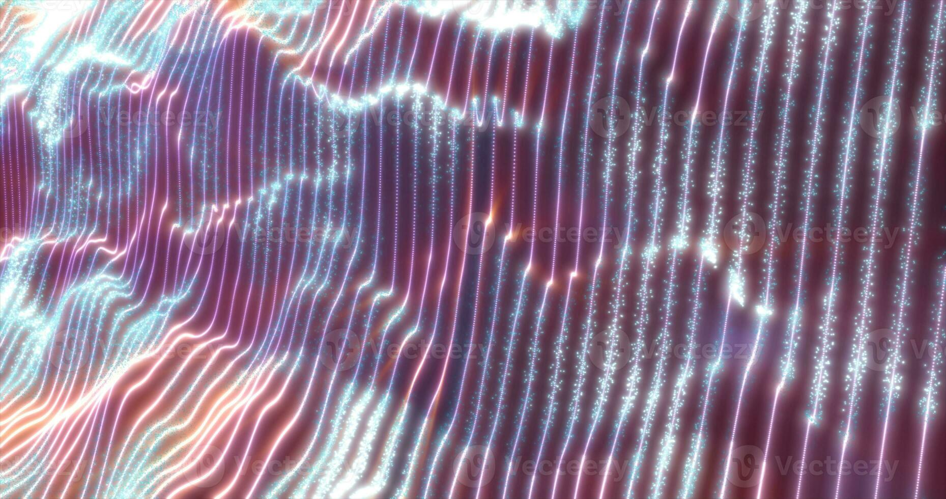 Energy waves from particles glowing bright magical abstract background photo
