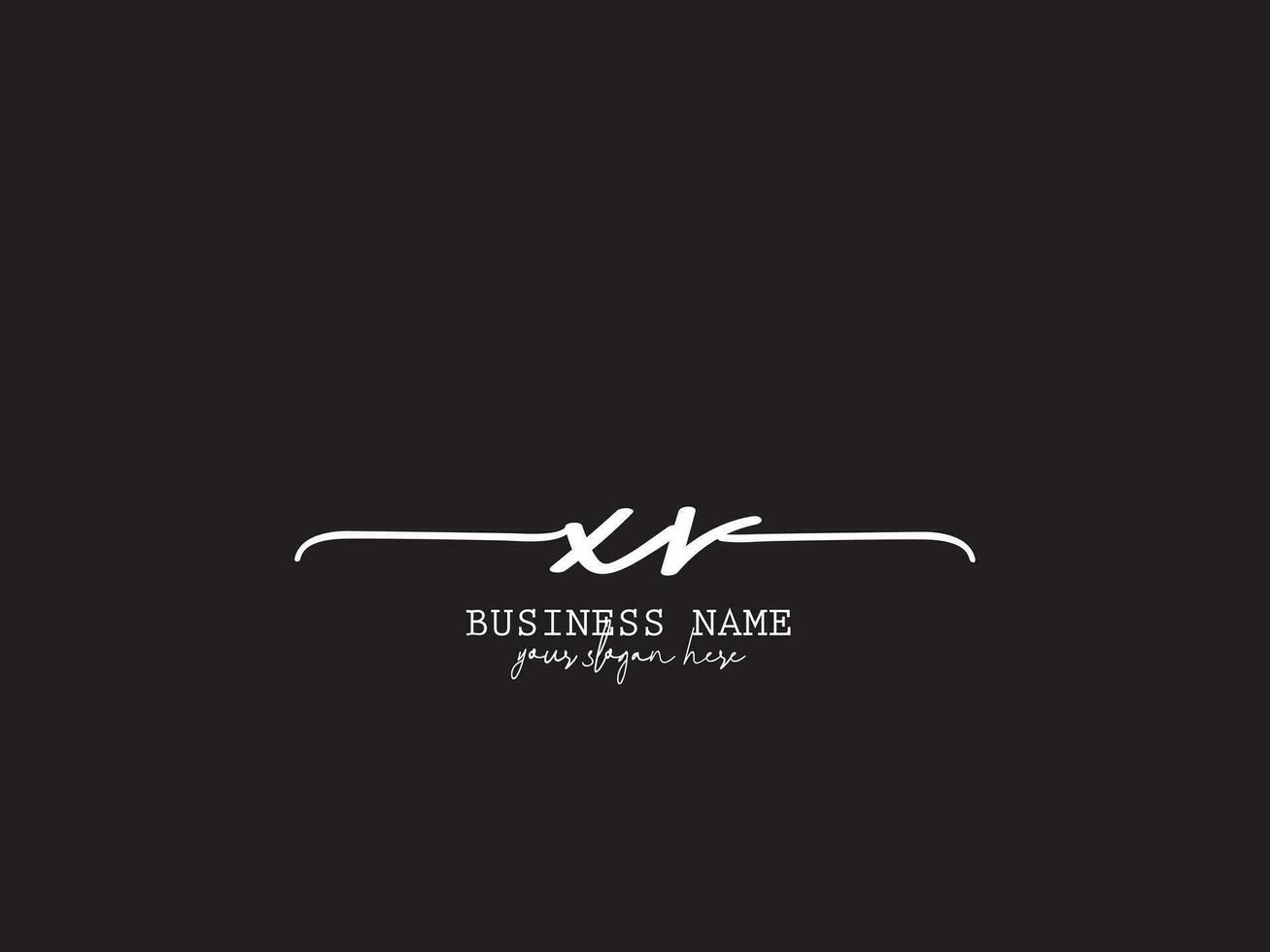 Minimal Xr Feminine Logo, Monogram Xr rx Signature Letter Logo vector