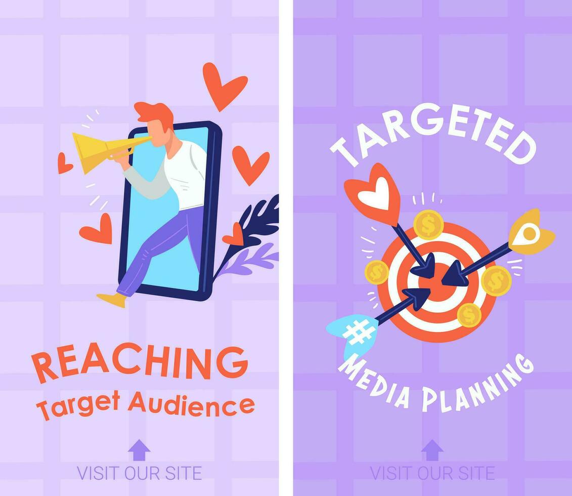 Targeted media planning, reaching target audience vector