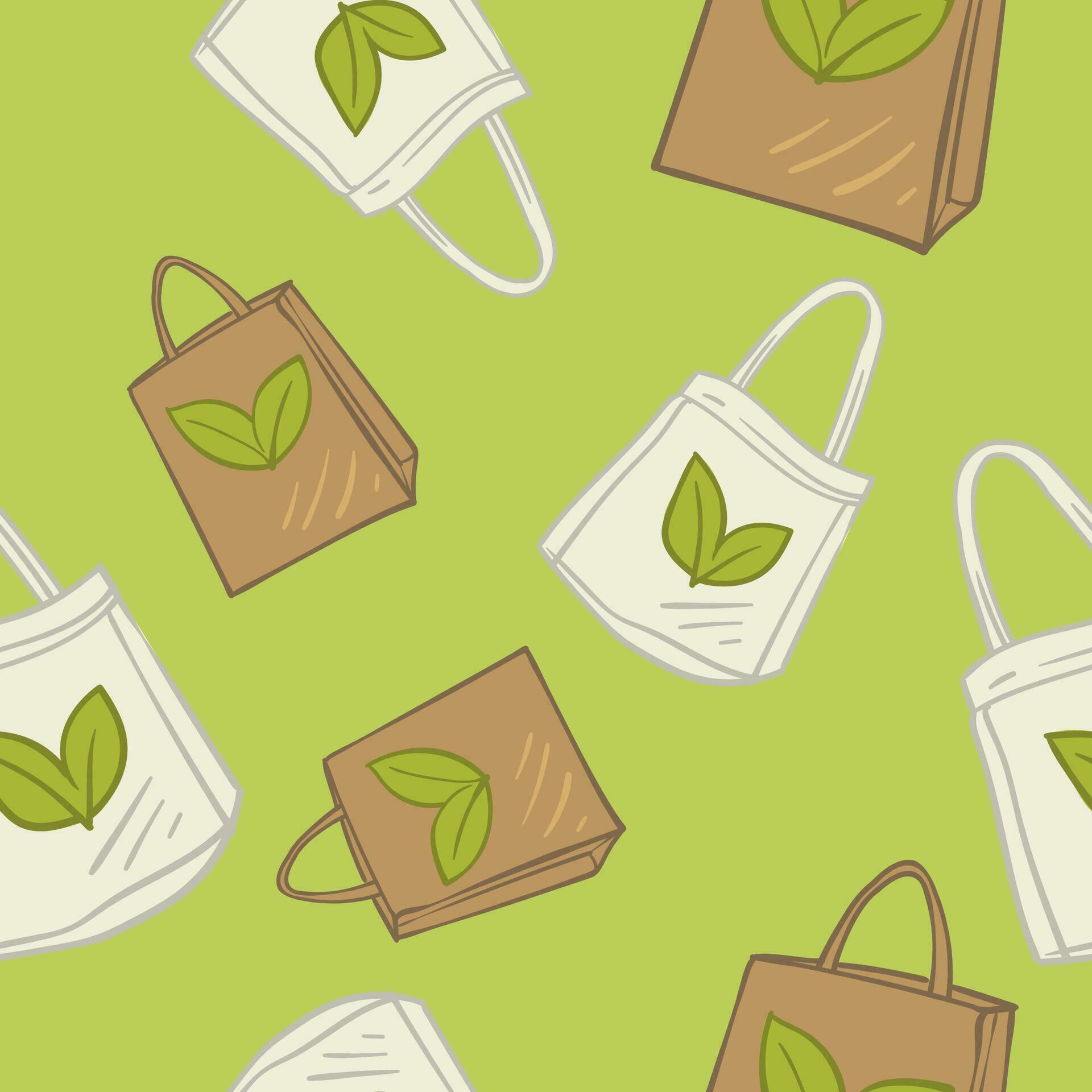 Eco friendly bags for shopping, recyclable totes 33333240 Vector Art at ...