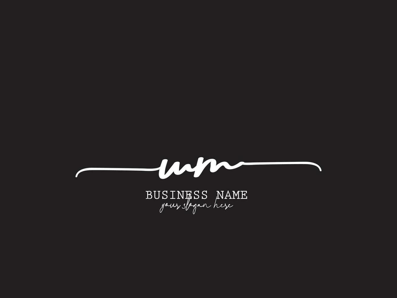 Modern Wm Logo Art, initial Wm mw Signature Luxury Letter Logo vector