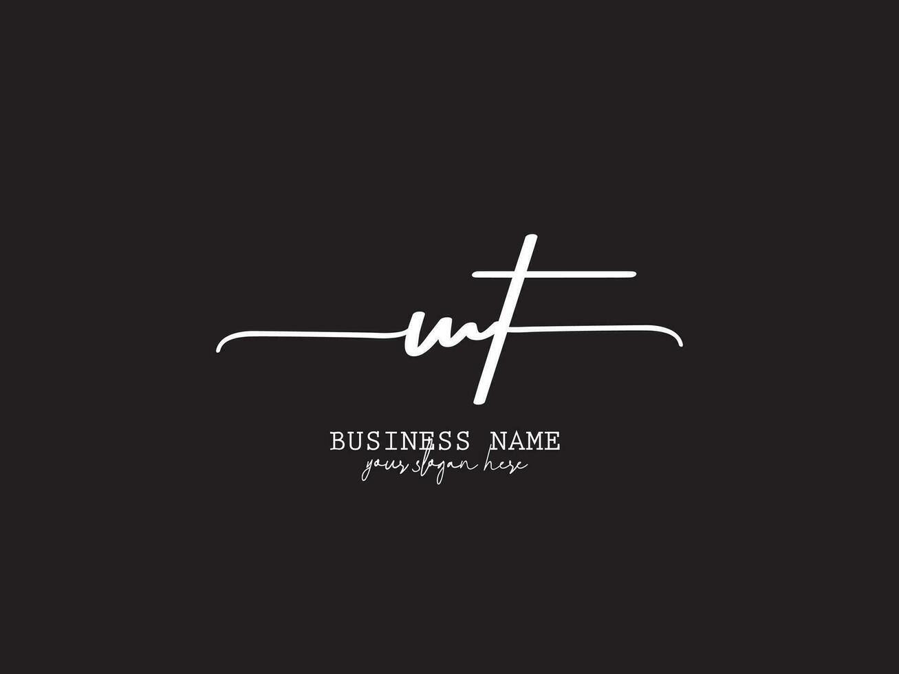 Modern Wt Logo Art, initial Wt tw Signature Luxury Letter Logo vector