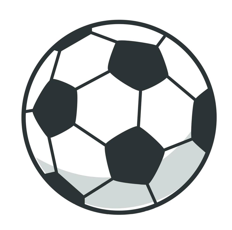 Soccer ball sports equipment, football game vector