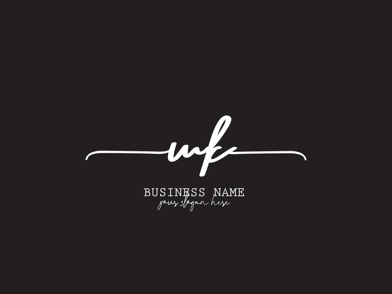 Modern Wk Logo Art, initial Wk kw Signature Luxury Letter Logo vector
