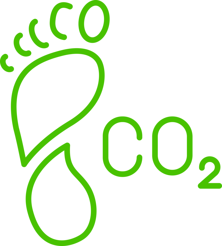 carbon footprint line icon illustration png