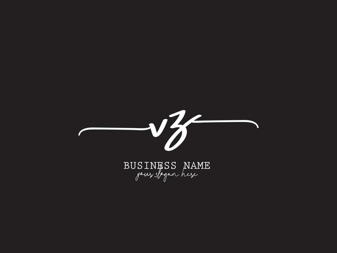 firma vz Moda logo icono, lujo vz zv logo letra diseño para tienda vector