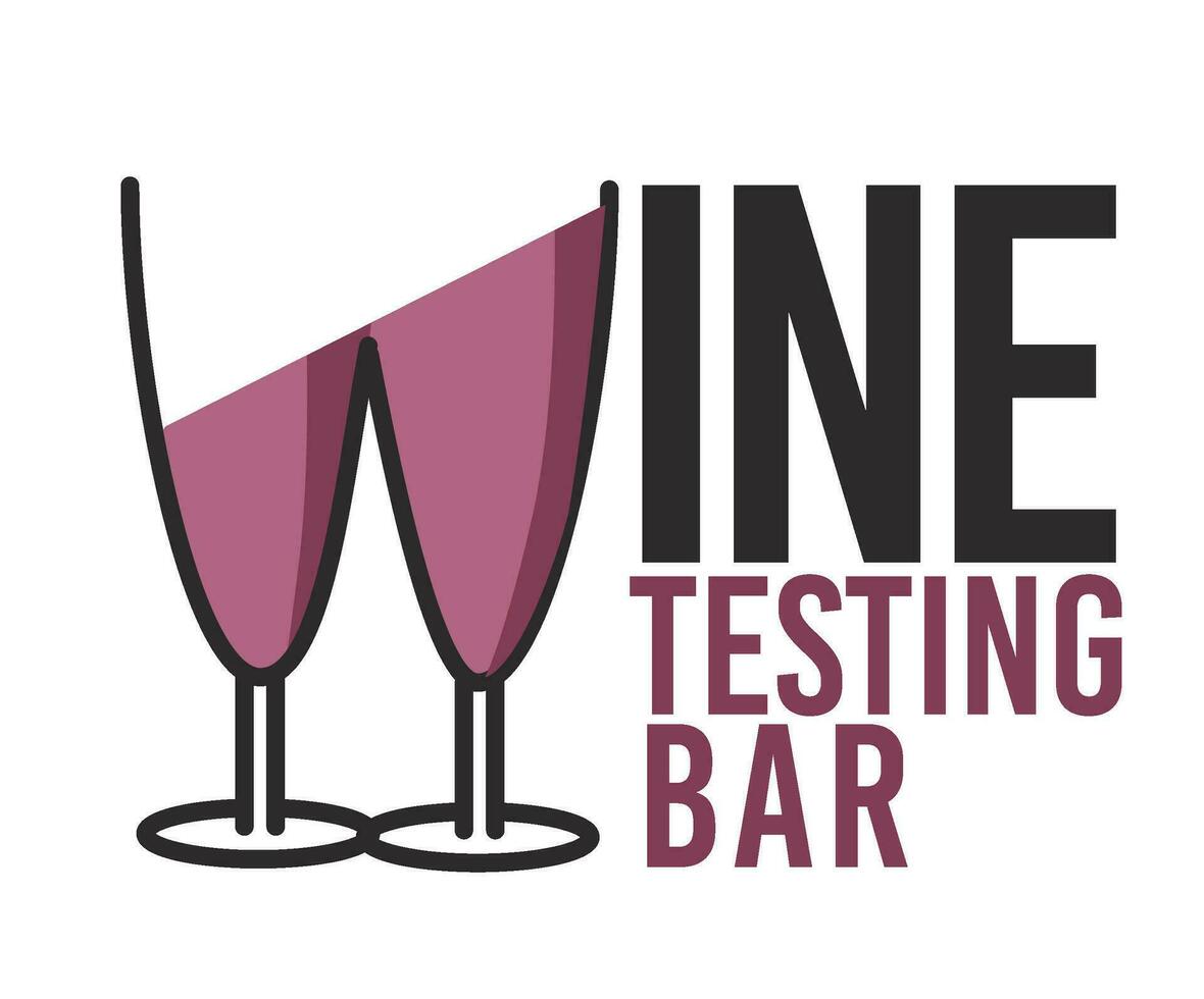 Wine testing bar, sommelier and degustation vector