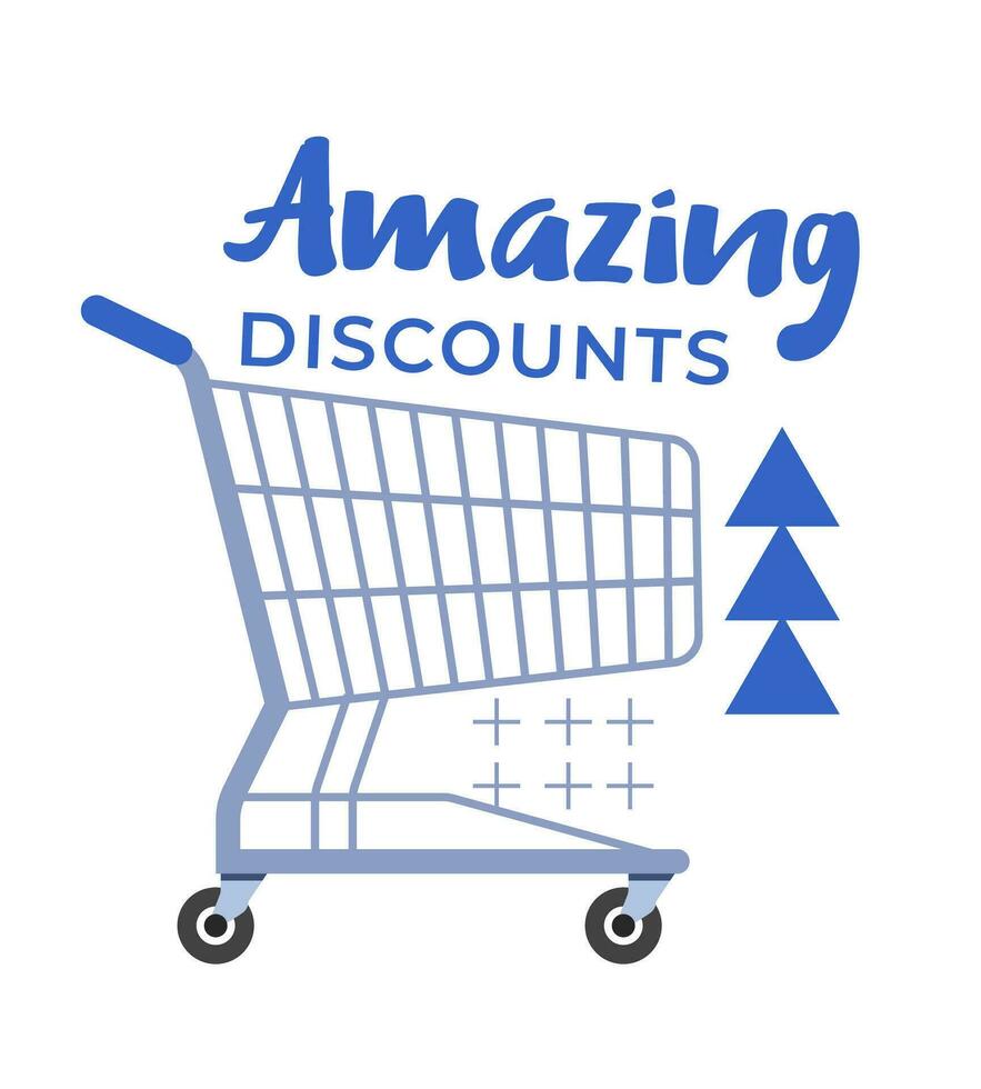 Amazing discounts on products, promotional offers vector