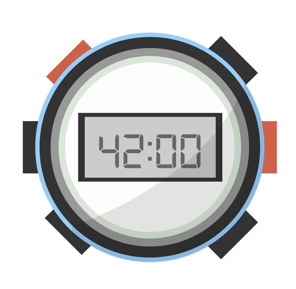 Timer or stopwatch for sports, measurement device vector