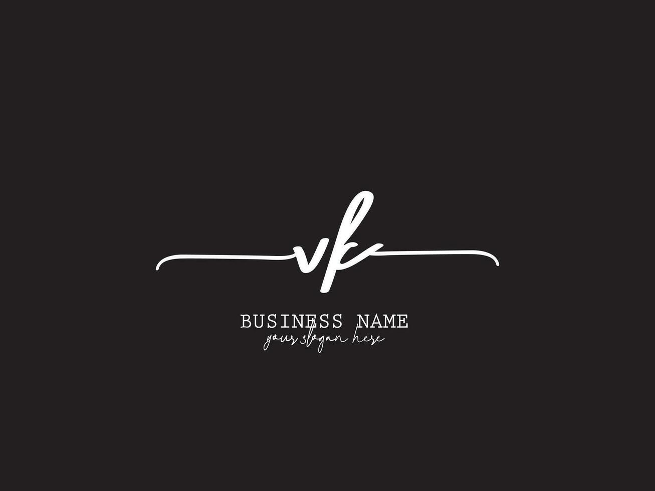 Signature Vk Fashion Logo Icon, Luxury Vk kv Logo Letter Design For Shop vector