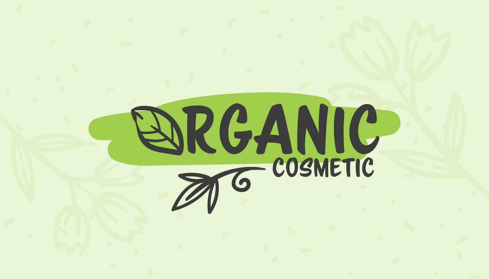 Organic cosmetic products for skincare vector