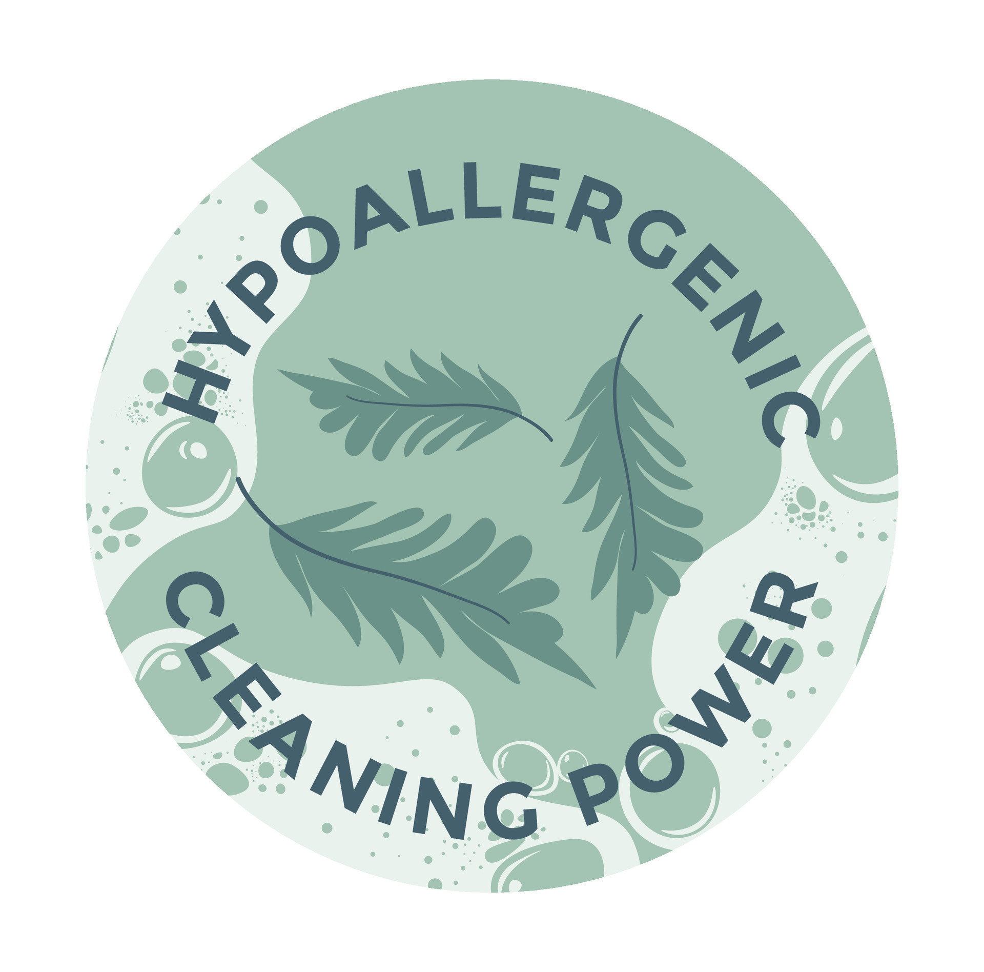 Hypoallergenic cleaning power, detergent label 33333570 Vector Art at