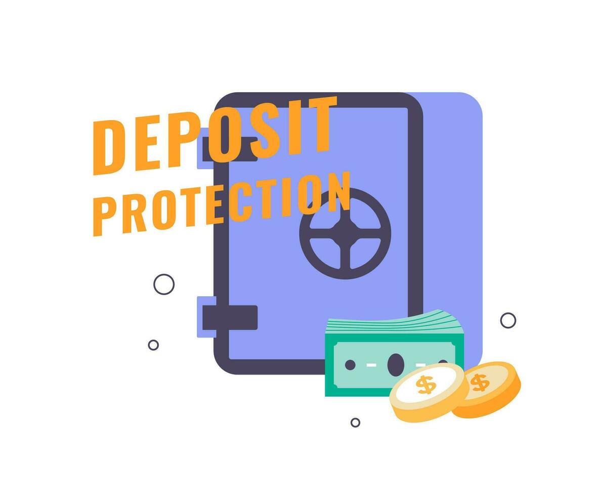 depositar proteccion, financiero seguridad y la seguridad vector