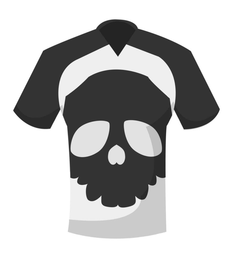 Tshirt with skull, fashionable clothes for teens vector