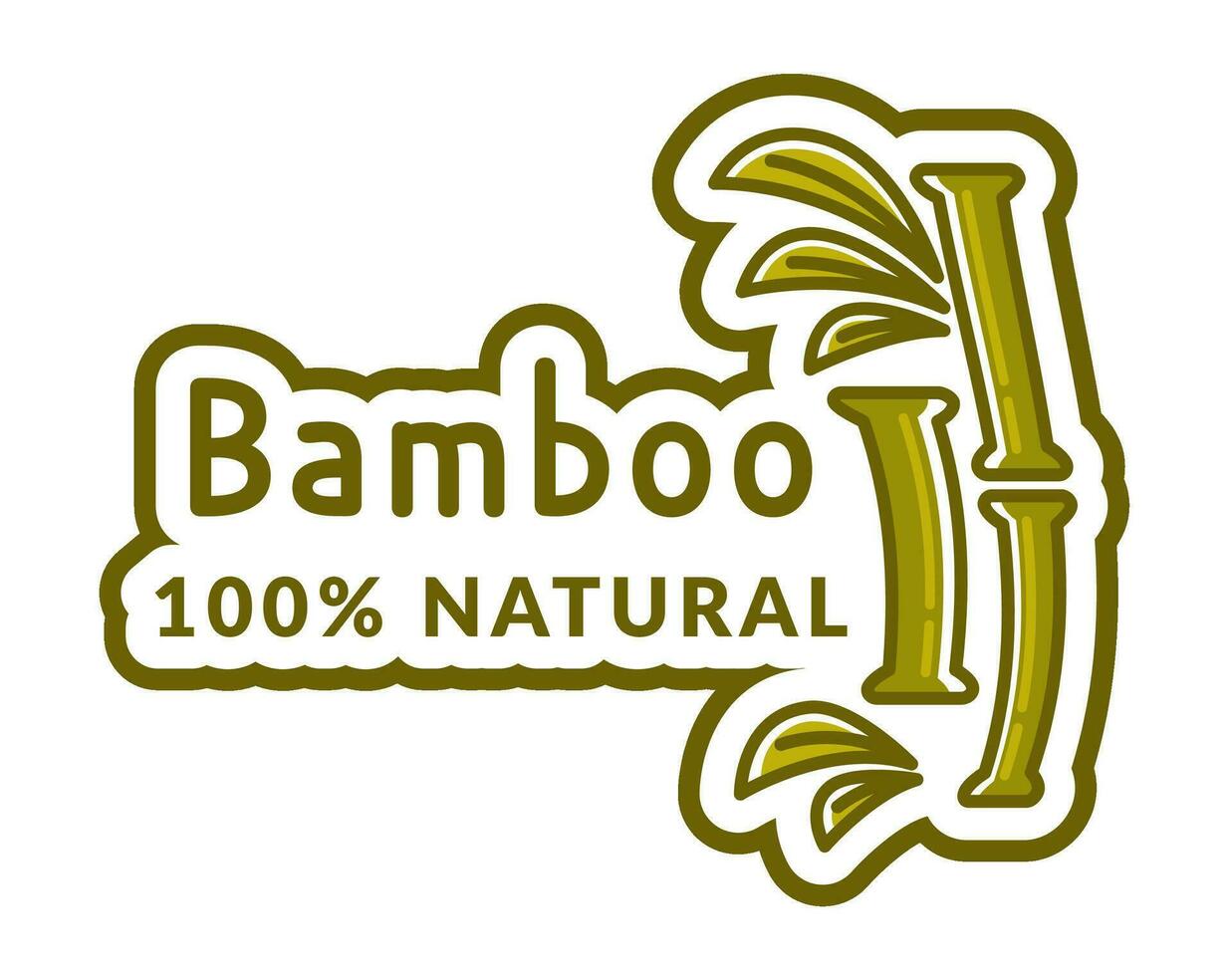 Natural bamboo products, ecologically friendly vector