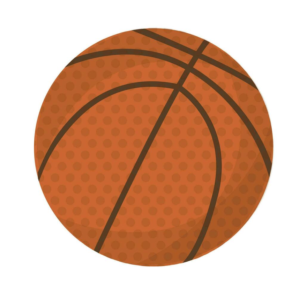 Basketball ball for players, sports equipment vector