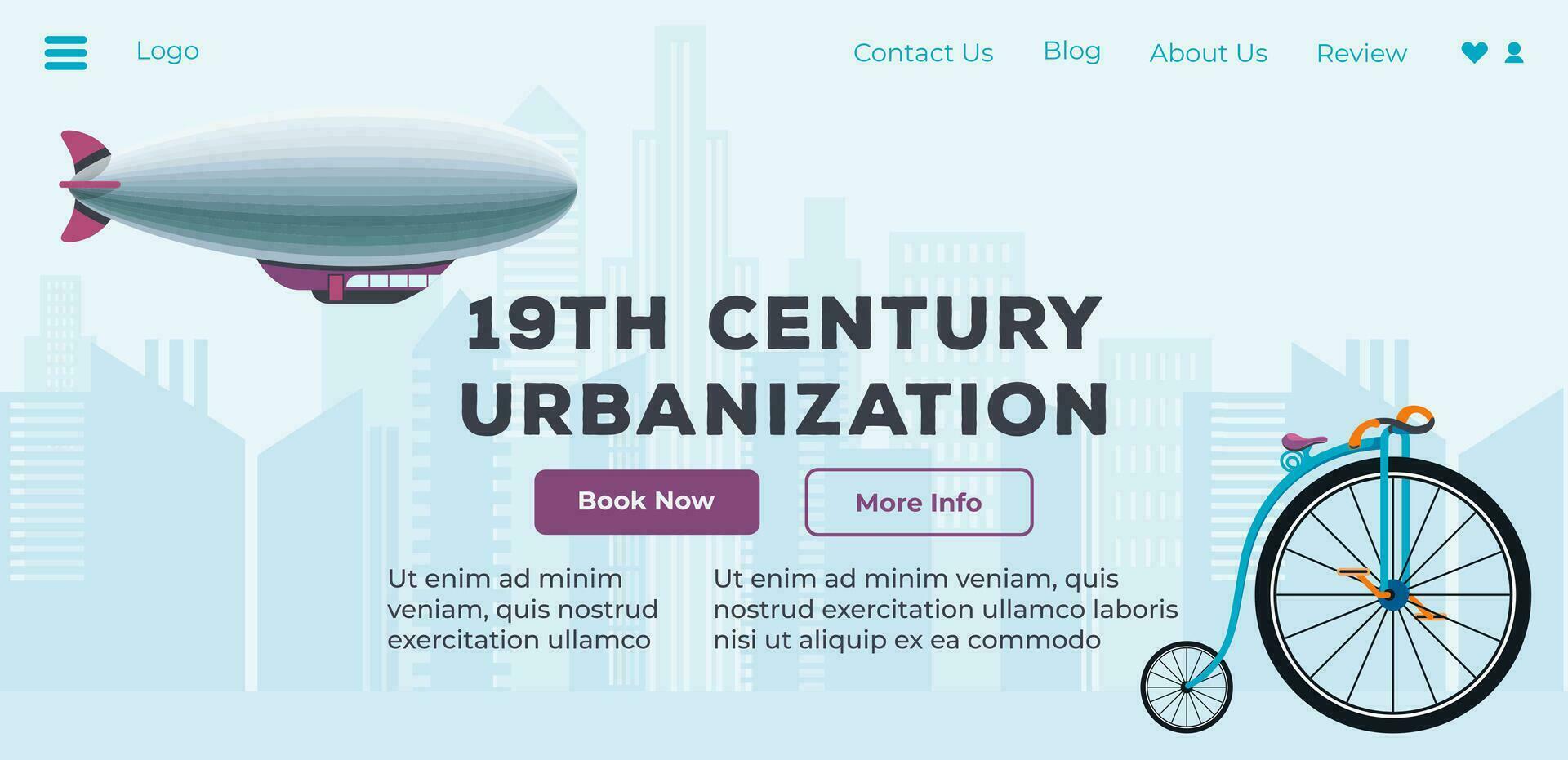 Urbanization transport innovation 19th century vector