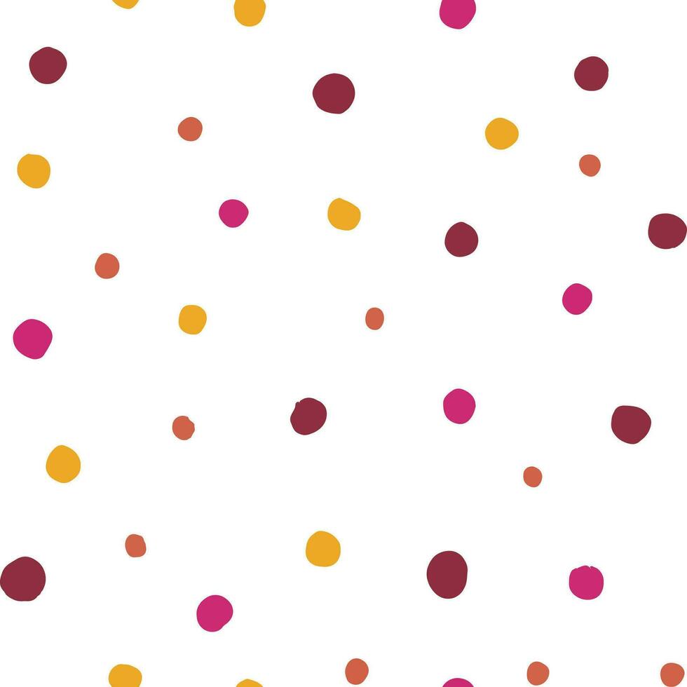 Abstract drawing of colorful dots seamless pattern vector