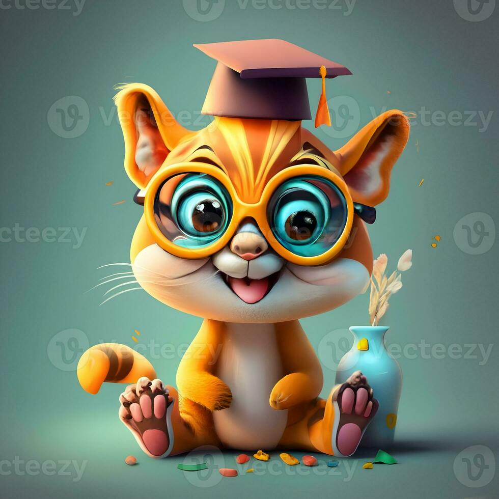 3D character mascot for a web-based educational platform targeting children photo