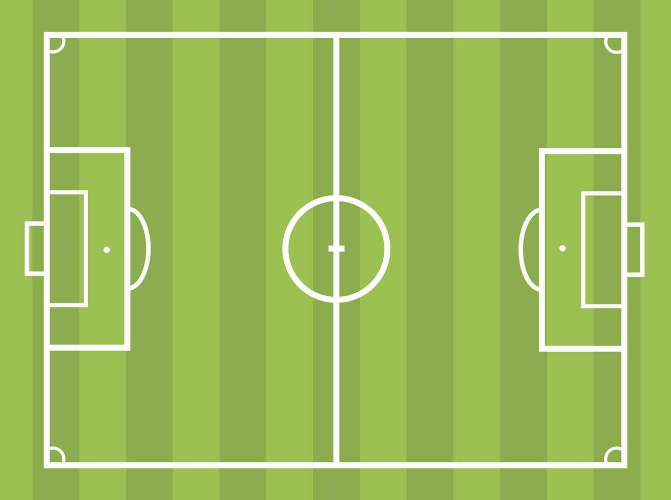 Football field with zones, soccer sports game vector