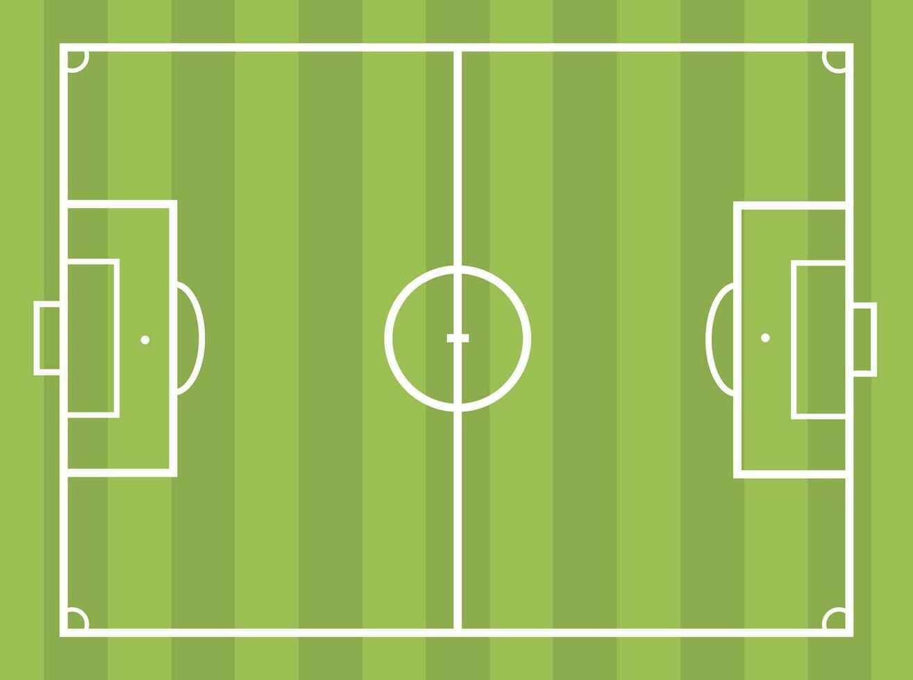 Football field with zones, soccer sports game vector