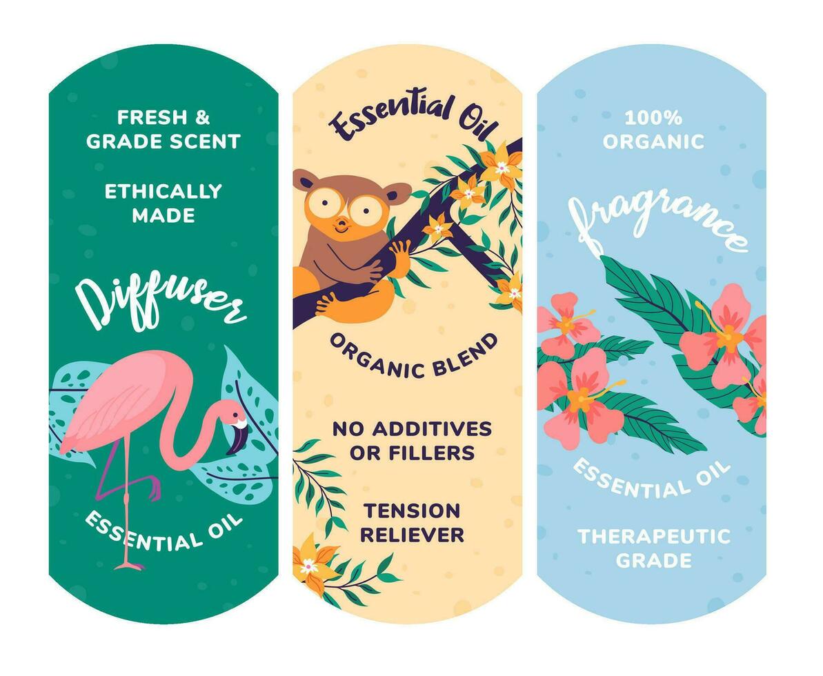 Organic essential oils without harmful impurities vector