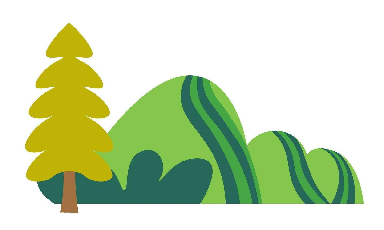 Mountains or forest nature landscape hiking vector