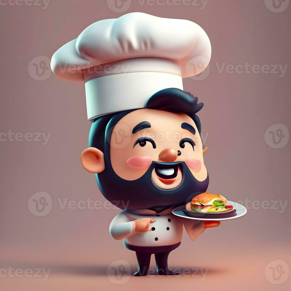 3D character for a web-based cooking app aimed at children photo