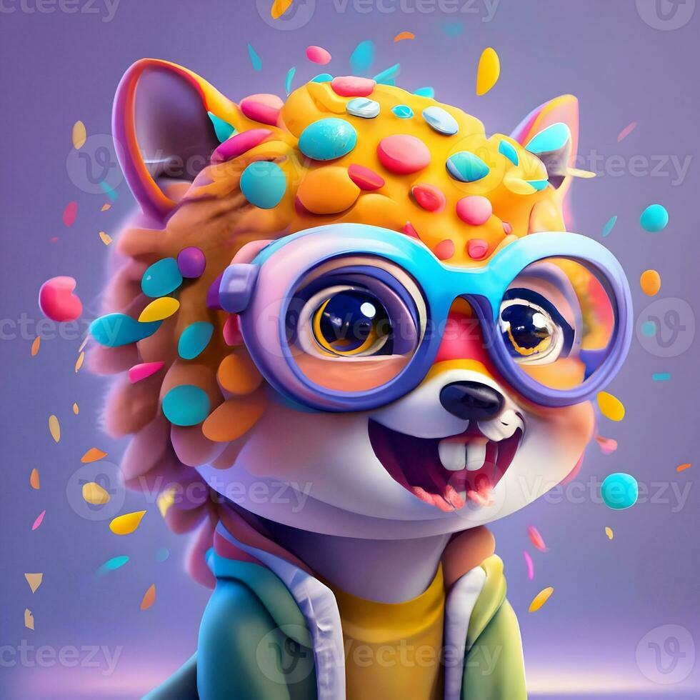 3D character mascot for a web-based educational platform targeting children photo