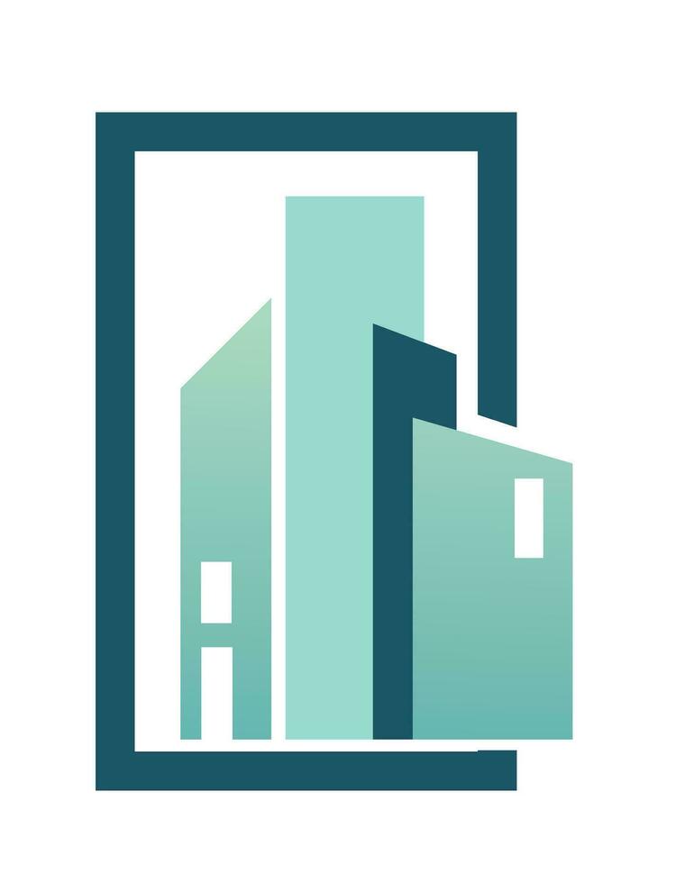 Property or real estate, building or apartment vector