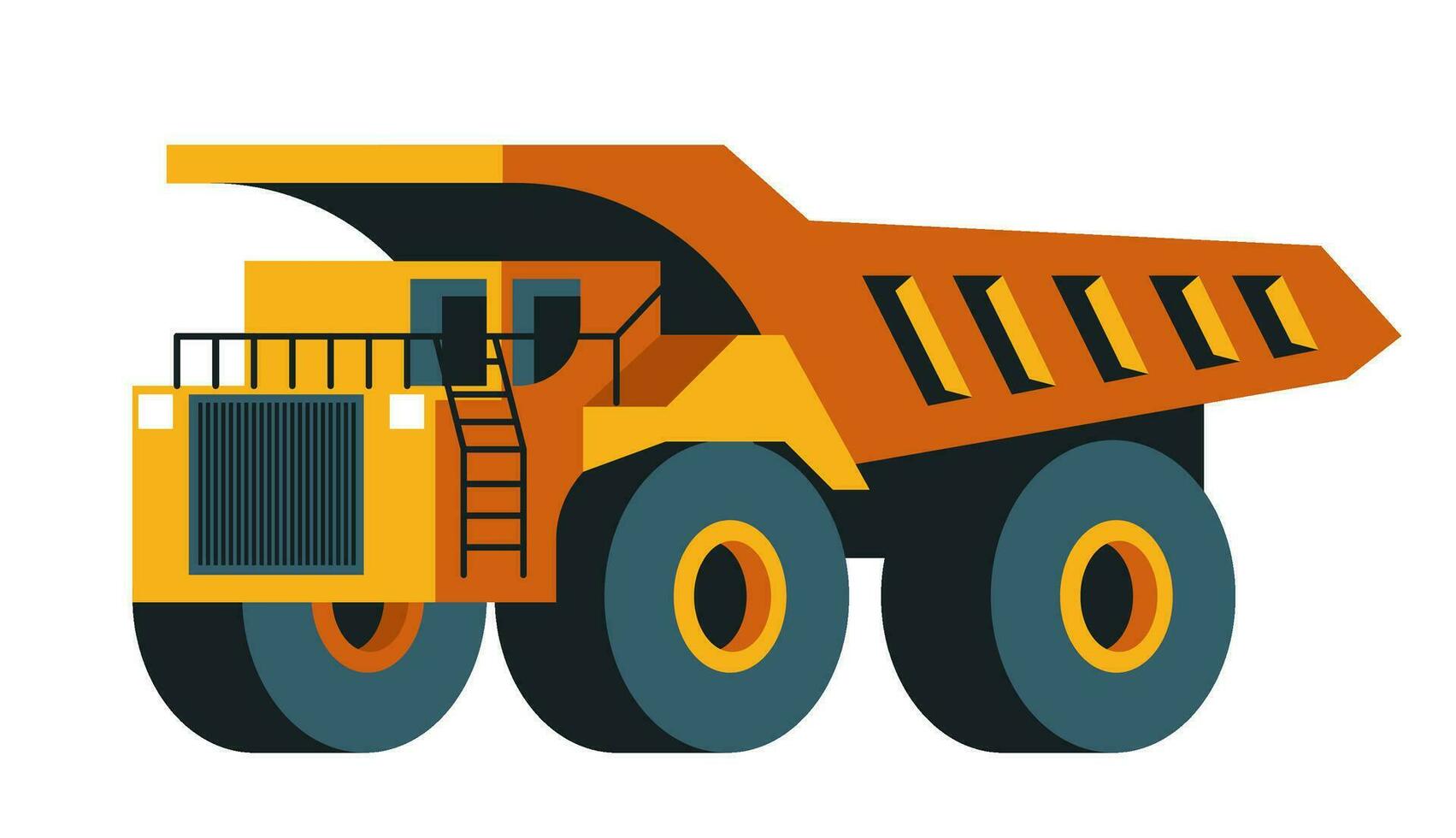 Metallurgy machinery and trucks for transporting vector